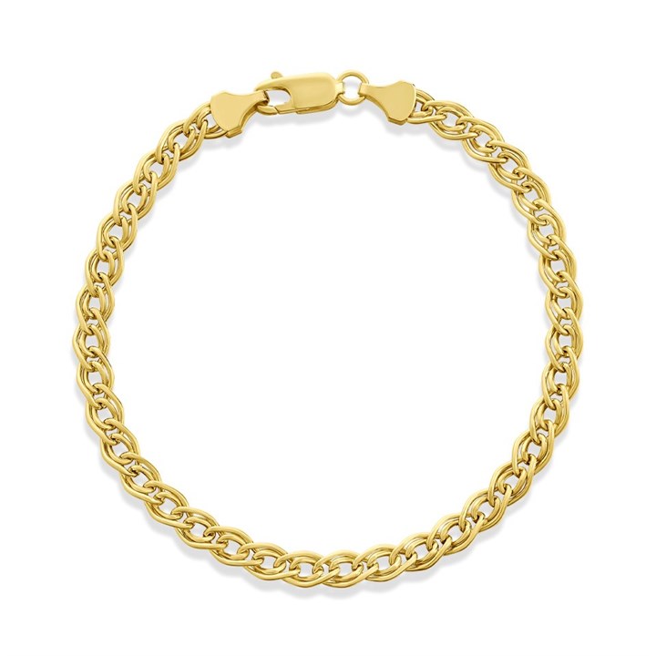 AUREUS Sterling Silver & 9ct Bonded Gold 7.5in Nonna Bracelet - G60117