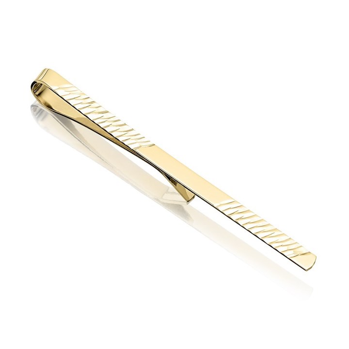 9ct Gold Diamond Cut Tie Slide - G7014