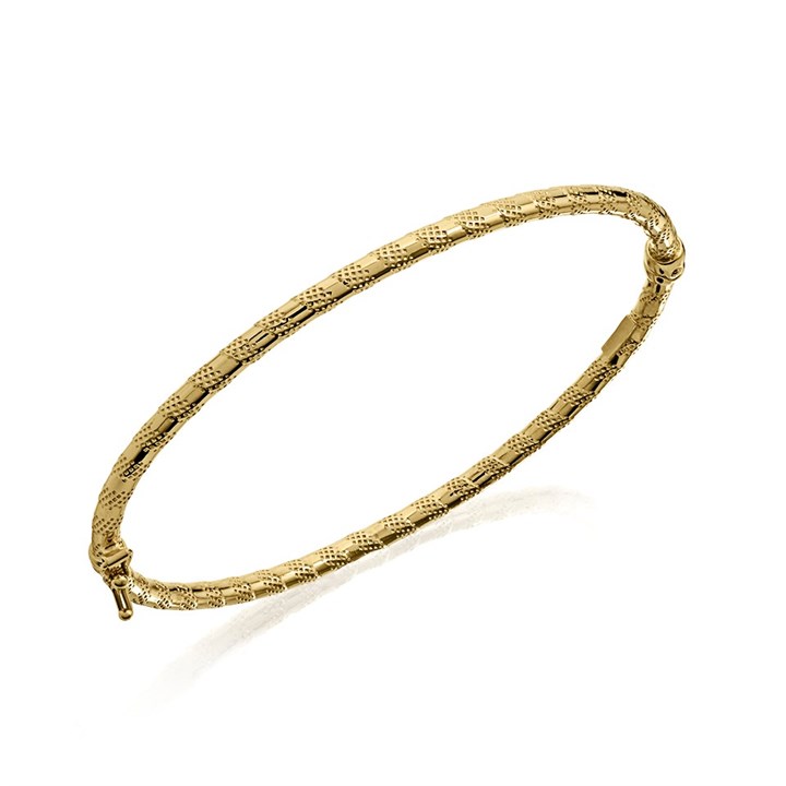 9ct Gold Textured Bangle - G8450