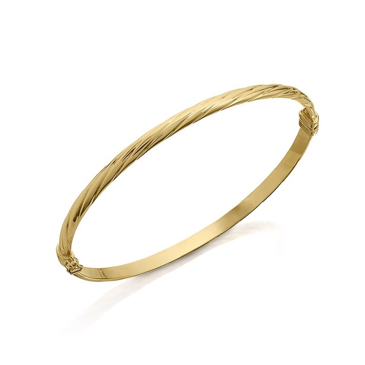 9ct Gold Twist Bangle - G8451