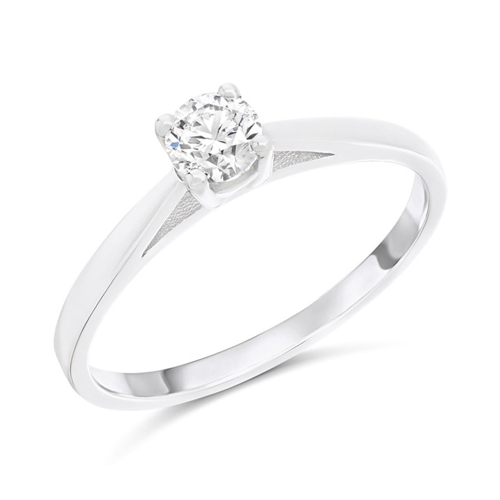 Platinum Diamond Solitaire Engagement Ring - 36pts - L/SI2 - H03137