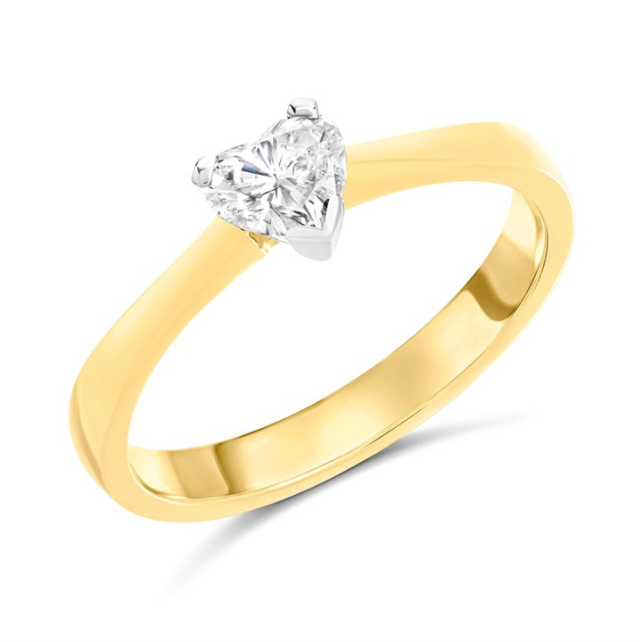 18ct Yellow Gold Diamond Solitaire Engagement Ring - 38pts - G/I2 - H03170