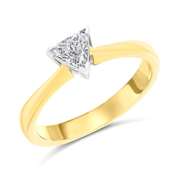18ct Yellow Gold Diamond Solitaire Engagement Ring - 34pts - I/I1 - H03199