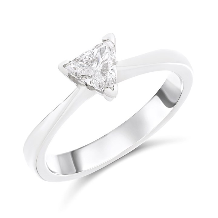 Platinum Diamond Solitaire Engagement Ring - 39pts - K/SI2 - H03202