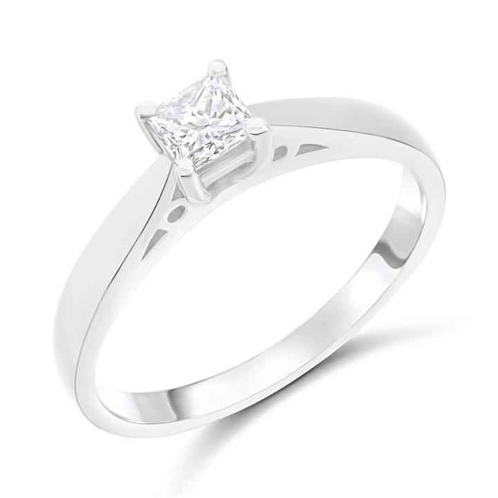 Platinum Diamond Solitaire Engagement Ring - 35pts - L/SI2 - H03203