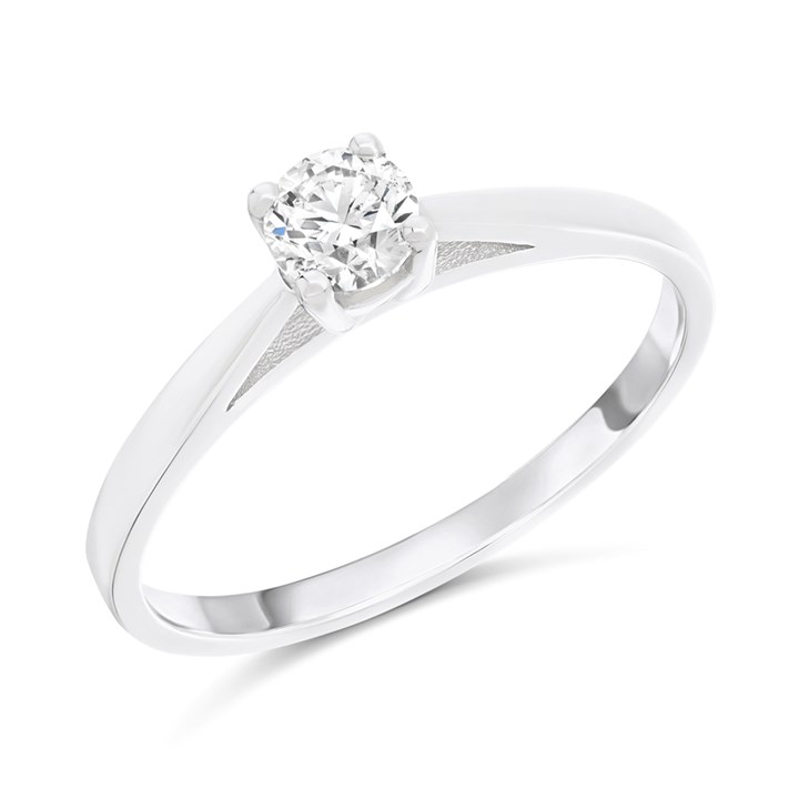 Platinum Diamond Solitaire Engagement Ring - 39pts - Certificated - H03317