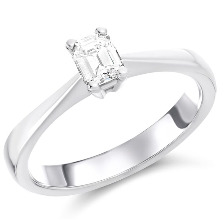 Platinum Diamond Solitaire Engagement Ring - 39pts - F/SI2 - H0334