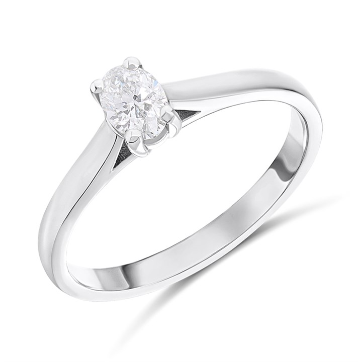 Platinum Diamond Solitaire Engagement Ring - 39pts - G/S1 - H03409