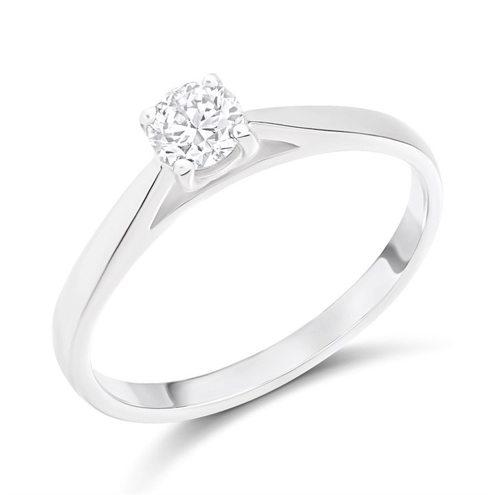 Platinum Diamond Solitaire Engagement Ring - 40pts - J/VS1 - H041081