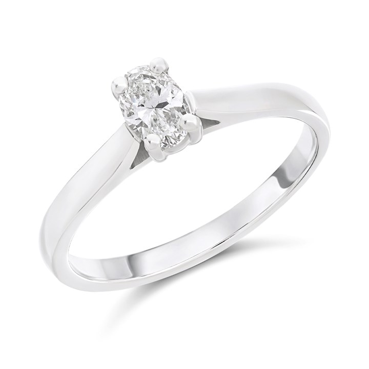 Platinum Diamond Solitaire Engagement Ring - 40pts - Certificated - H041113