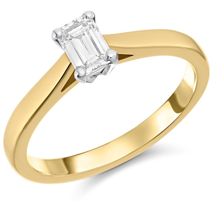 18ct Yellow Gold Diamond Solitaire Engagement Ring - 43pts - M-N/VS1 - H04330