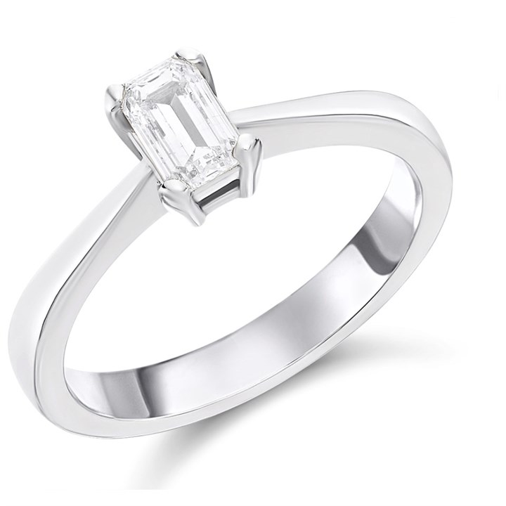 Platinum Diamond Solitaire Engagement Ring - 43pts - H/SI1 - H04363