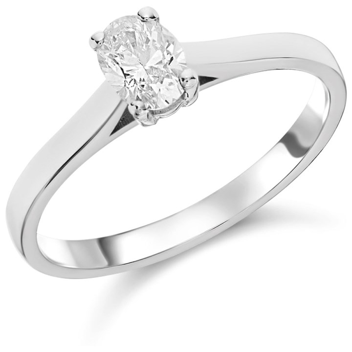 18ct White Gold Diamond Solitaire Engagement Ring - 43pts - J/I1 - H04503