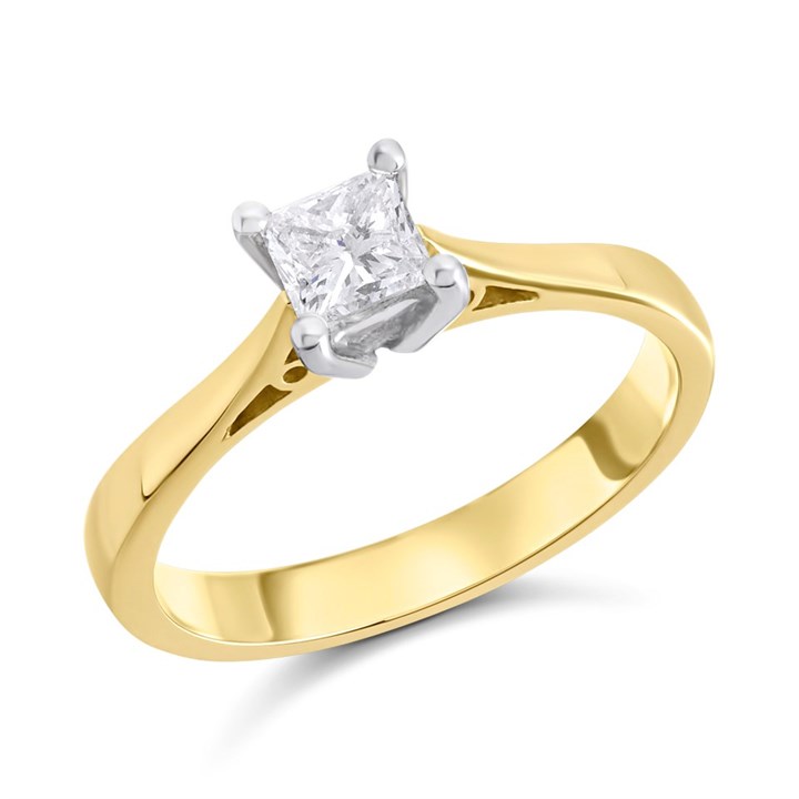 18ct Yellow Gold Diamond Solitaire Engagement Ring - 44pts - K/I1 - H04569