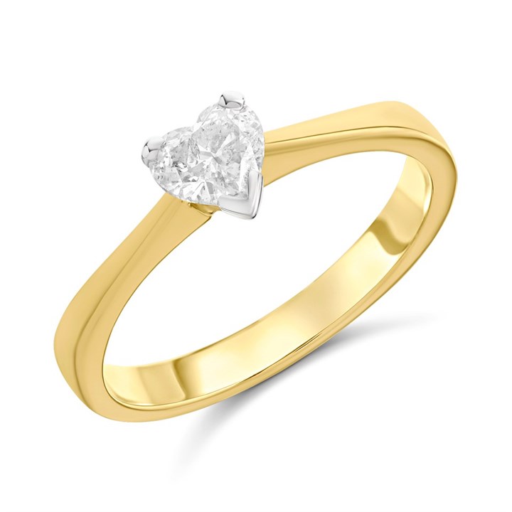 18ct Yellow Gold Diamond Solitaire Engagement Ring - 45pts - E/I1 - H04743