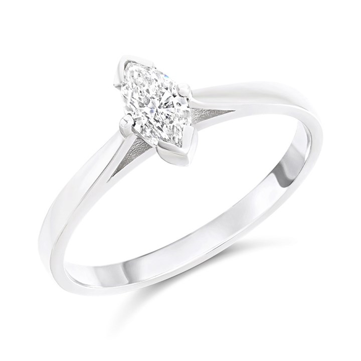 Platinum Diamond Solitaire Engagement Ring - 40pts - F/SI2 - H04751