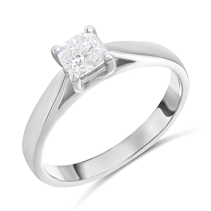 Platinum Diamond Solitaire Engagement Ring - 57pts - I/SI2 - H051174
