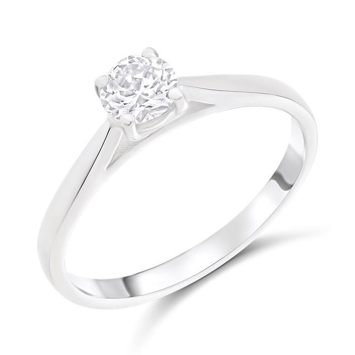 Platinum Diamond Solitaire Engagement Ring - 52pts - M/SI2 - H051178
