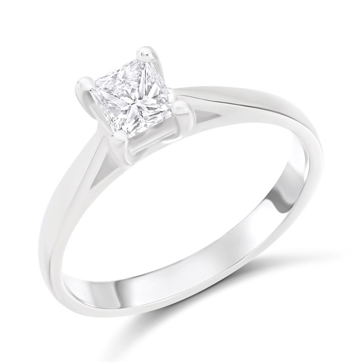 Platinum Diamond Solitaire Engagement Ring - 51pts - G/SI1 - H051185
