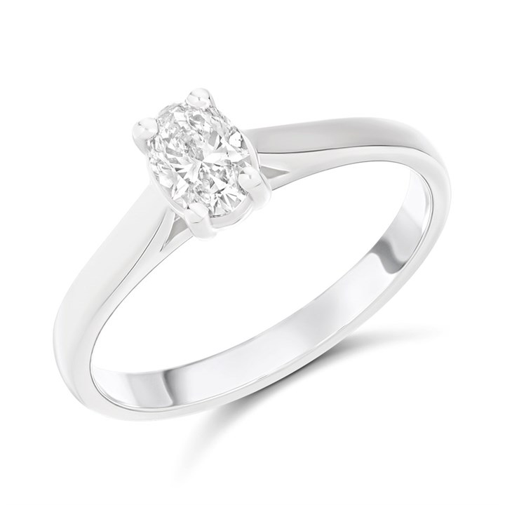Platinum Diamond Solitaire Engagement Ring - 50pts - F/SI2 - H051221