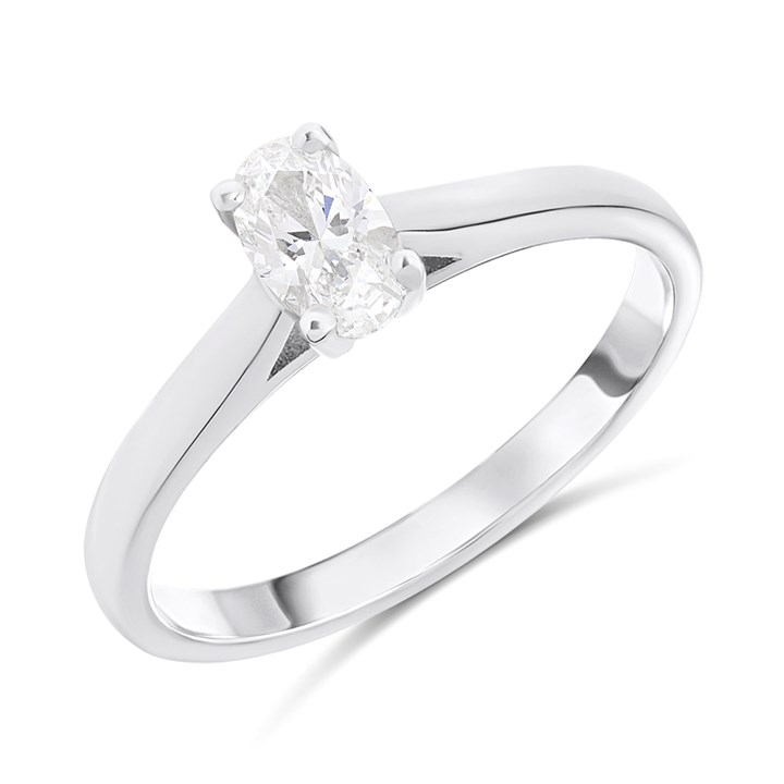 Platinum Diamond Solitaire Engagement Ring - 50pts - H/SI1 - H051235