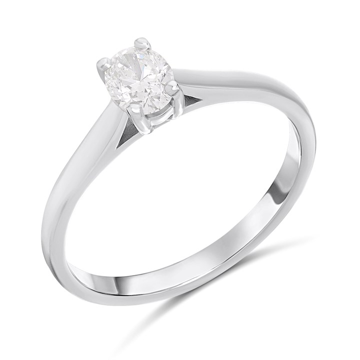 Platinum Diamond Solitaire Engagement Ring - 50pts - Certificated - H051254