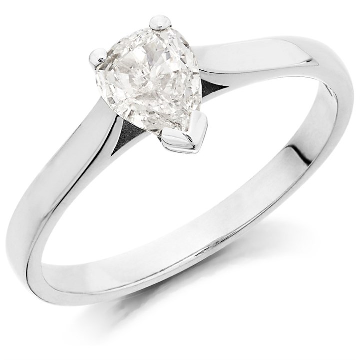 18ct White Gold Diamond Solitaire Engagement Ring - 50pts - F/I1 - H05273