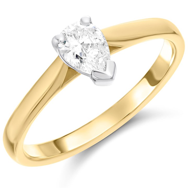 18ct Yellow Gold Diamond Solitaire Engagement Ring - 59pts - H/I1 - H05463