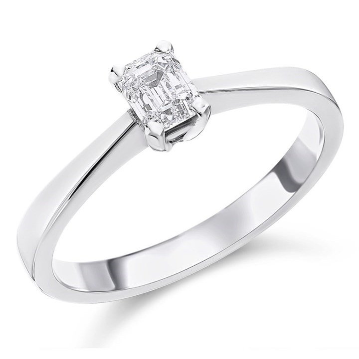 18ct White Gold Diamond Solitaire Engagement Ring - 57pts - G/I1 - H05471