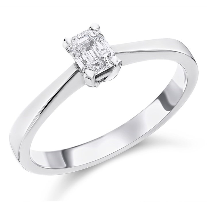 Platinum Diamond Solitaire Engagement Ring - 56pts - G/SI1 - H05475