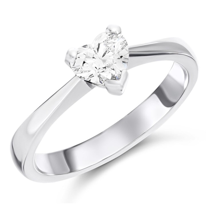 Platinum Diamond Solitaire Engagement Ring - 56pts - I/SI1 - H05506