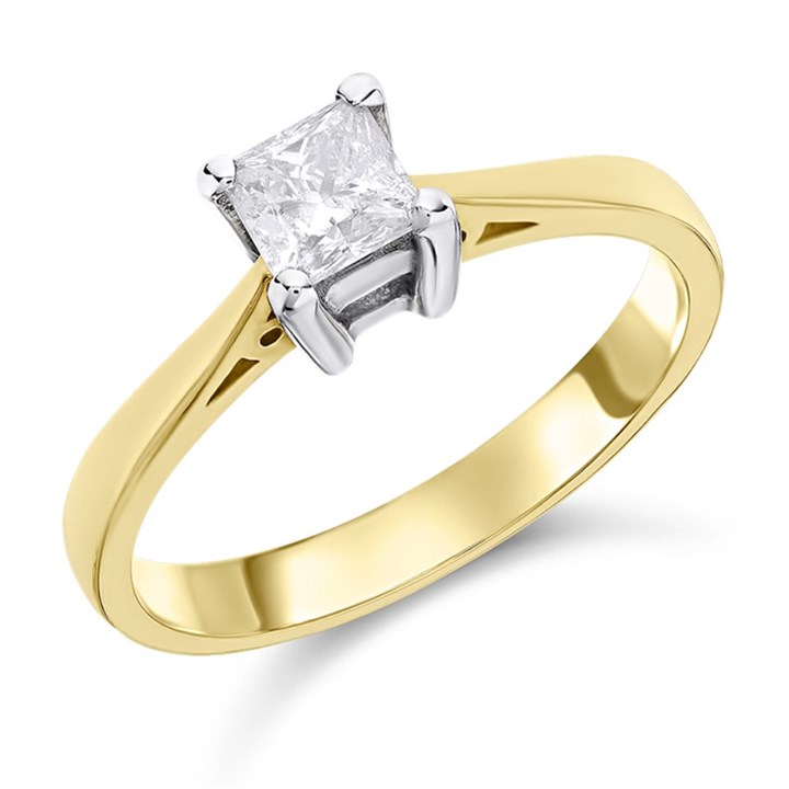 18ct Yellow Gold Diamond Solitaire Engagement Ring - 56pts - L/SI1 - H05569