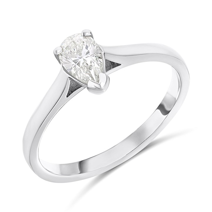 Platinum Diamond Solitaire Engagement Ring - 55pts - M/SI1 - H05876