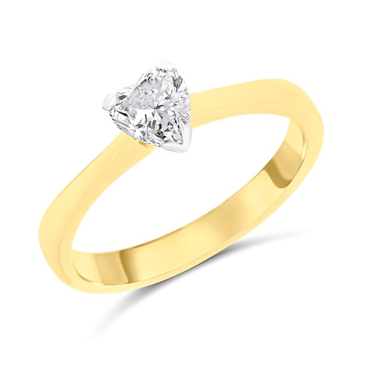 18ct Yellow Gold Diamond Solitaire Engagement Ring - 1/2ct - F/I1 - H05891