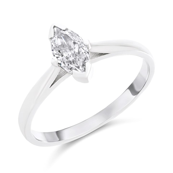 Platinum Diamond Solitaire Engagement Ring - 56pts - K/SI1 - H05908