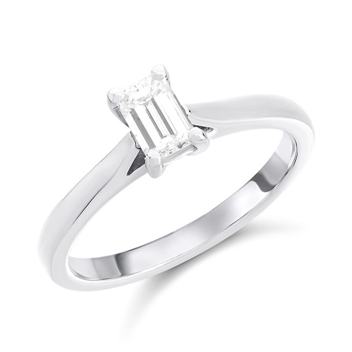 Platinum Diamond Solitaire Engagement Ring - 50pts - D/SI2 - H05927