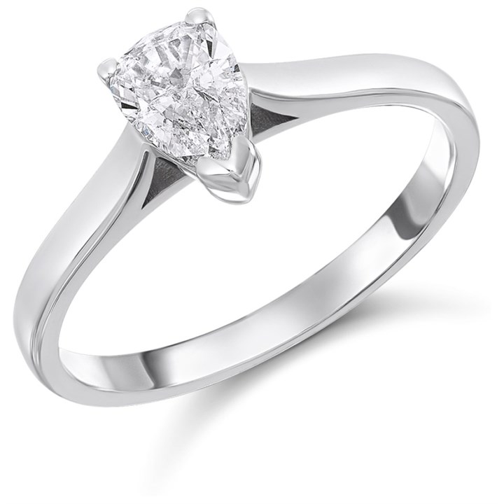 Platinum Diamond Solitaire Engagement Ring - 66pts - G/SI2 - H06115