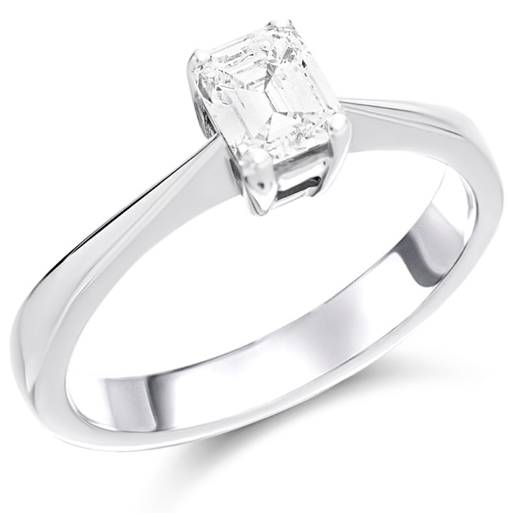 18ct White Gold Diamond Solitaire Engagement Ring - 61pts - J/SI2 - H06146