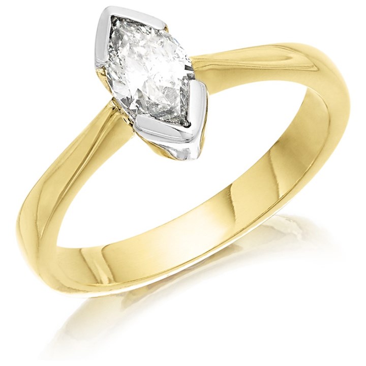 18ct Yellow Gold Diamond Solitaire Engagement Ring - 61pts - H/I1 - H06156