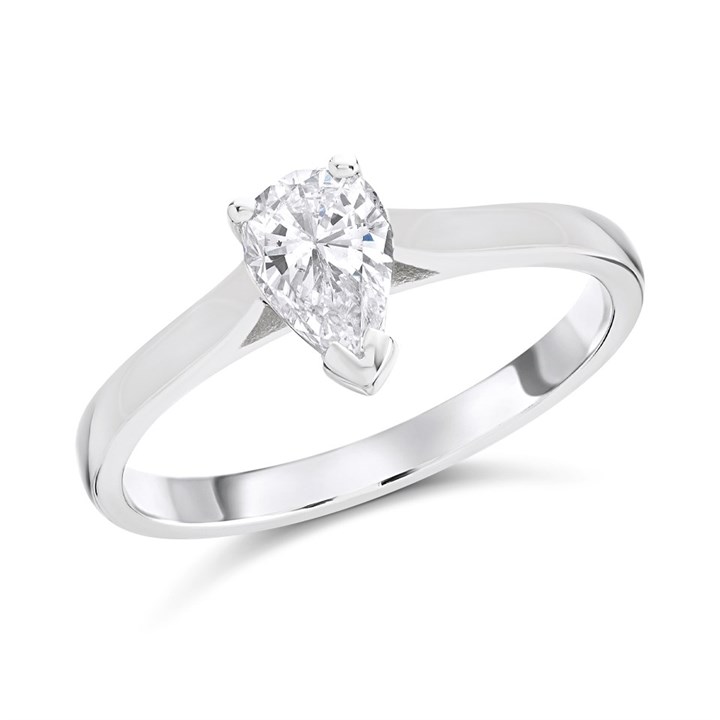 Platinum Diamond Solitaire Engagement Ring - 69pts - J/SI2 - H06286