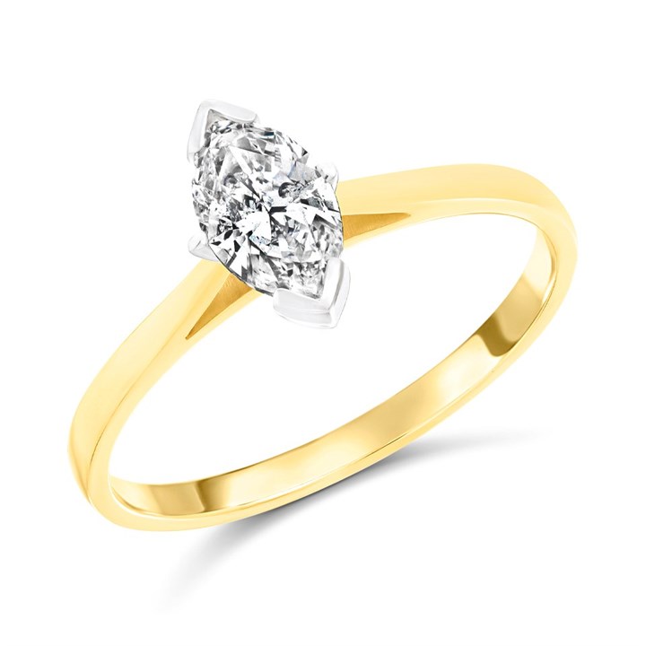 18ct Yellow Gold Diamond Solitaire Engagement Ring - 66pts - H/I1 - H06299