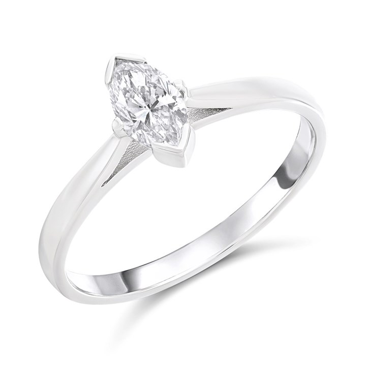 Platinum Diamond Solitaire Engagement Ring - 60pts - J/SI1 - H06303