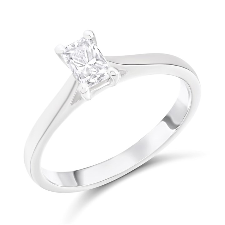 Platinum Diamond Solitaire Engagement Ring - 66pts - F/SI1 - H06408