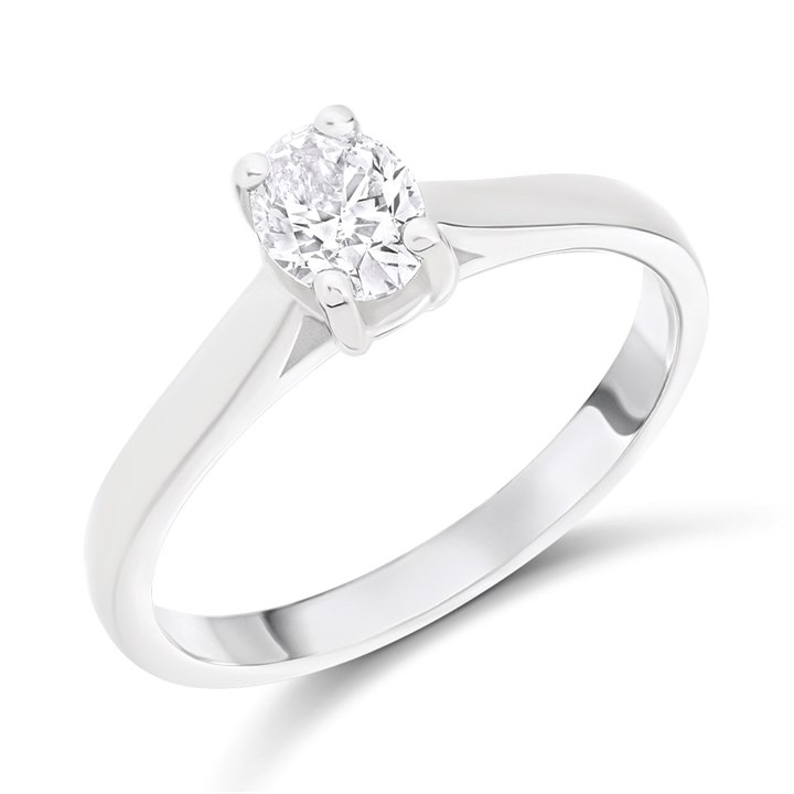 Platinum Diamond Solitaire Engagement Ring - 60pts - J/SI2 - H06410