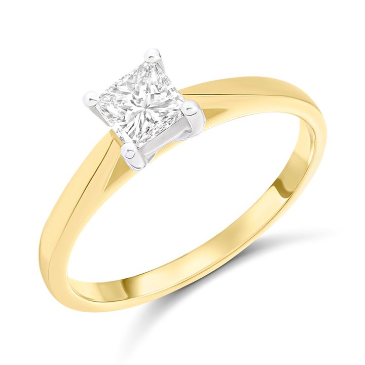 18ct Yellow Gold Diamond Solitaire Engagement Ring - 64pts - G/SI2 - H06411