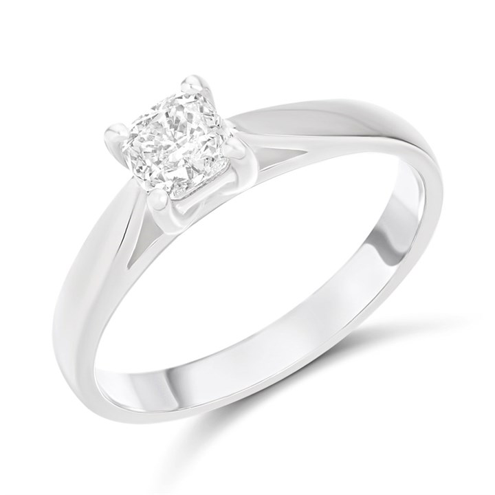 Platinum Diamond Solitaire Engagement Ring - 60pts - H/SI1 - H06440