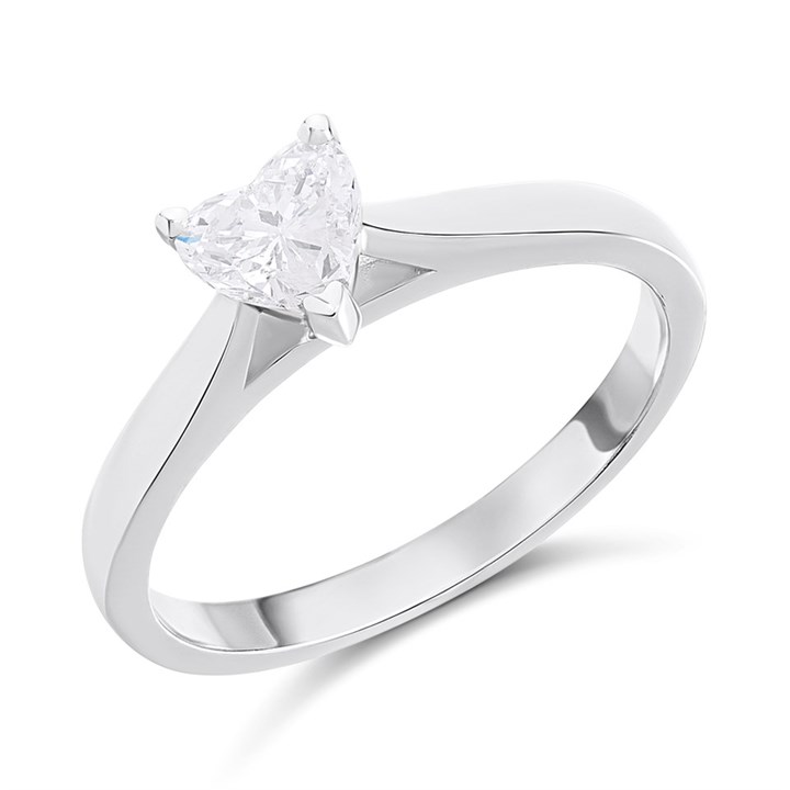 Platinum Diamond Solitaire Engagement Ring - 69pts - H/SI2 - H06458