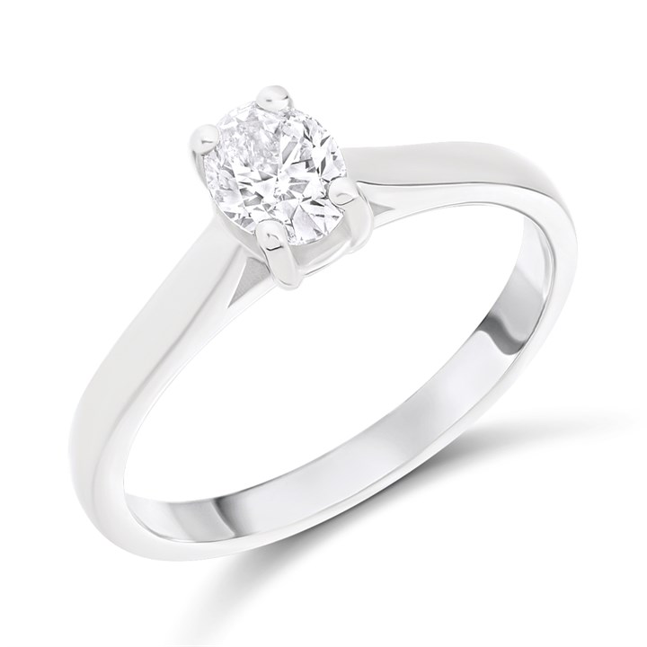 Platinum Diamond Solitaire Engagement Ring - 66pts - K/VS2 - H06459