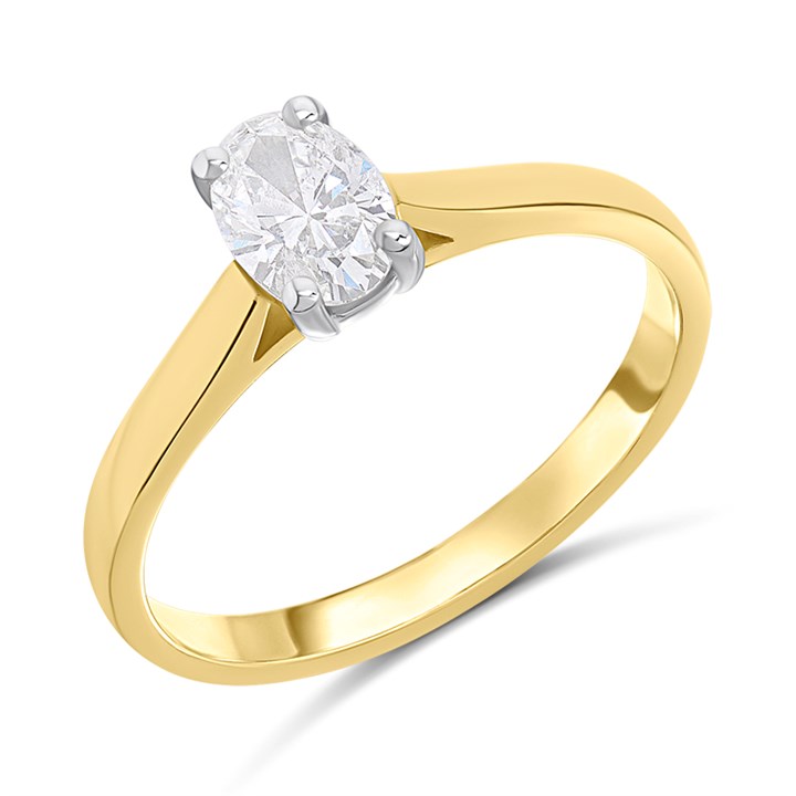 18ct Yellow Gold Diamond Solitaire Engagement Ring - 64pts - G/I1 - H06469