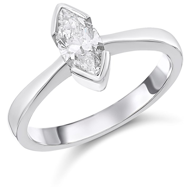 Platinum Diamond Solitaire Engagement Ring - 70pts - H/SI1 - H07237